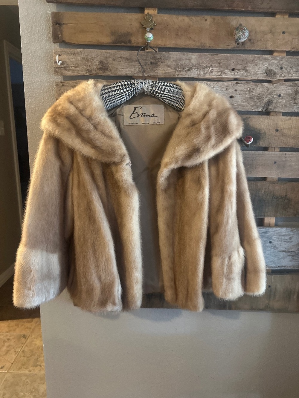 1950 1960 Vintage Evan’s Blonde mink